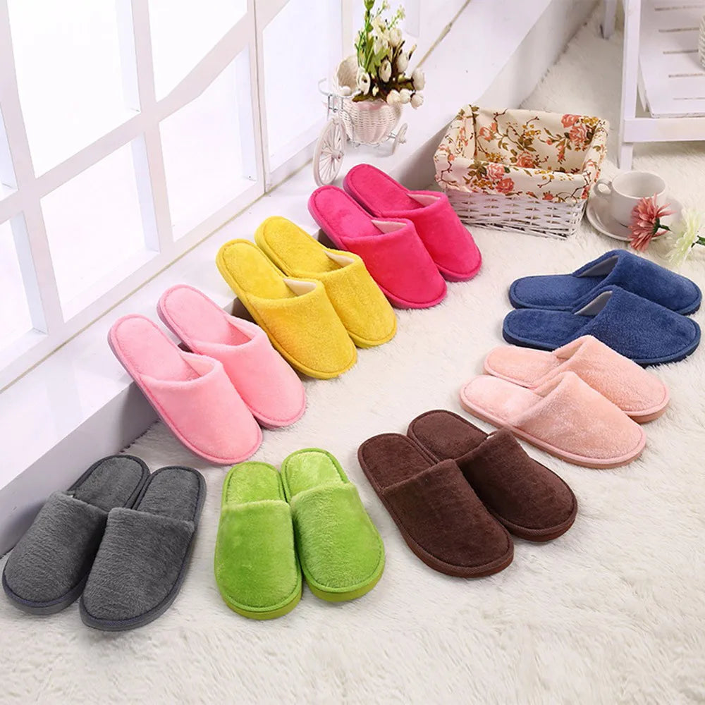 Men's Warm Plush Indoor Slippers – Non-Slip Cozy Home Shoes