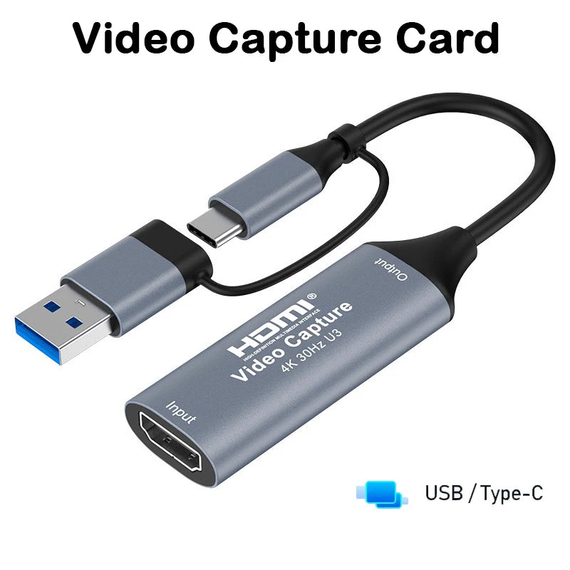 4K HDMI Video Capture Card USB 3.0 Type-C for PS5 Xbox Switch