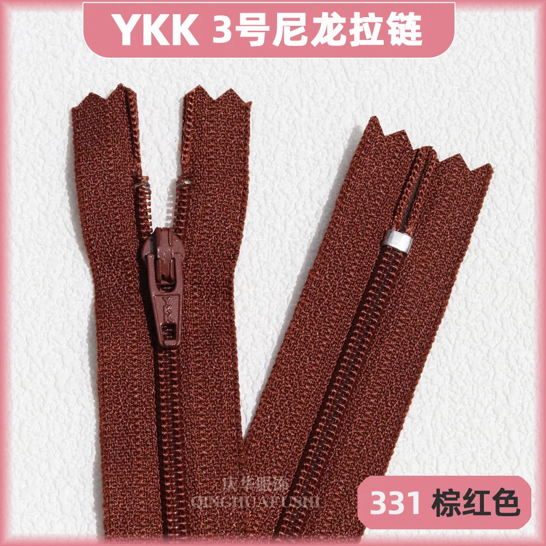 YKK3 Nylon Invisible Zippers 18cm – 30/50/100 Pack