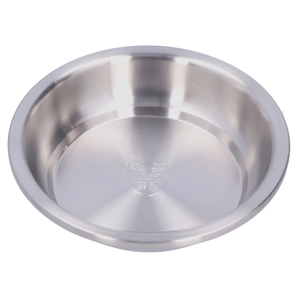 304 Stainless Steel Deep Serving Plate – Polished Round Dish