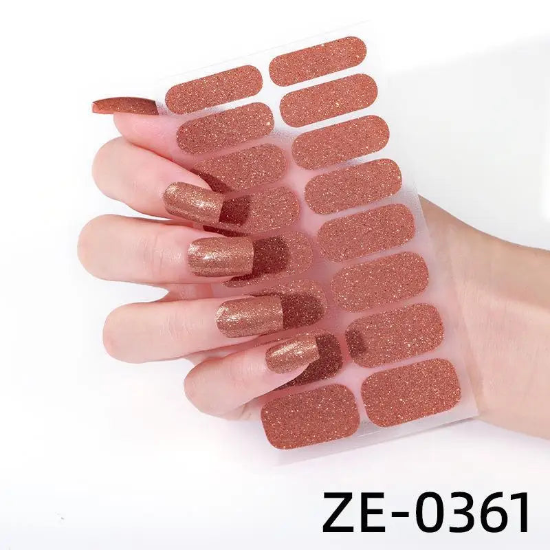 Glitter Self-Adhesive Nail Polish Strips – DIY Nail Wraps