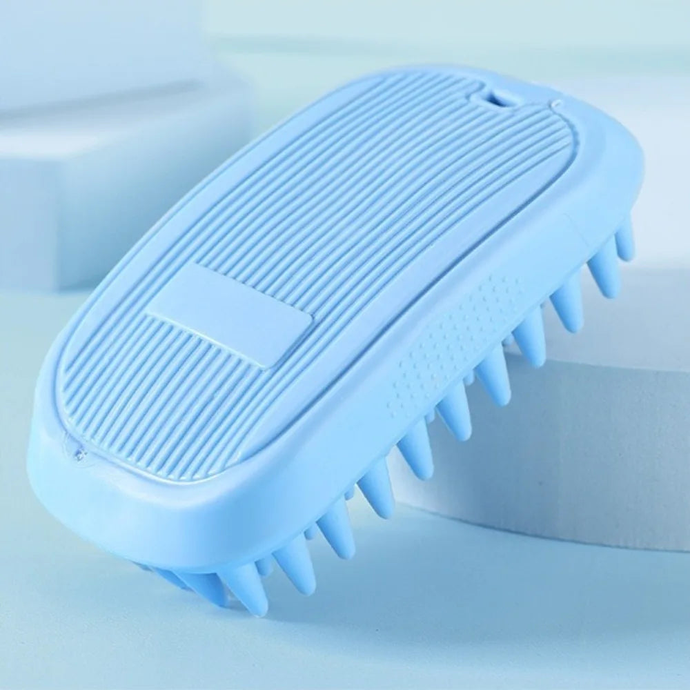 Silicone Pet Bath Brush – Dog & Cat Grooming Hair Removal