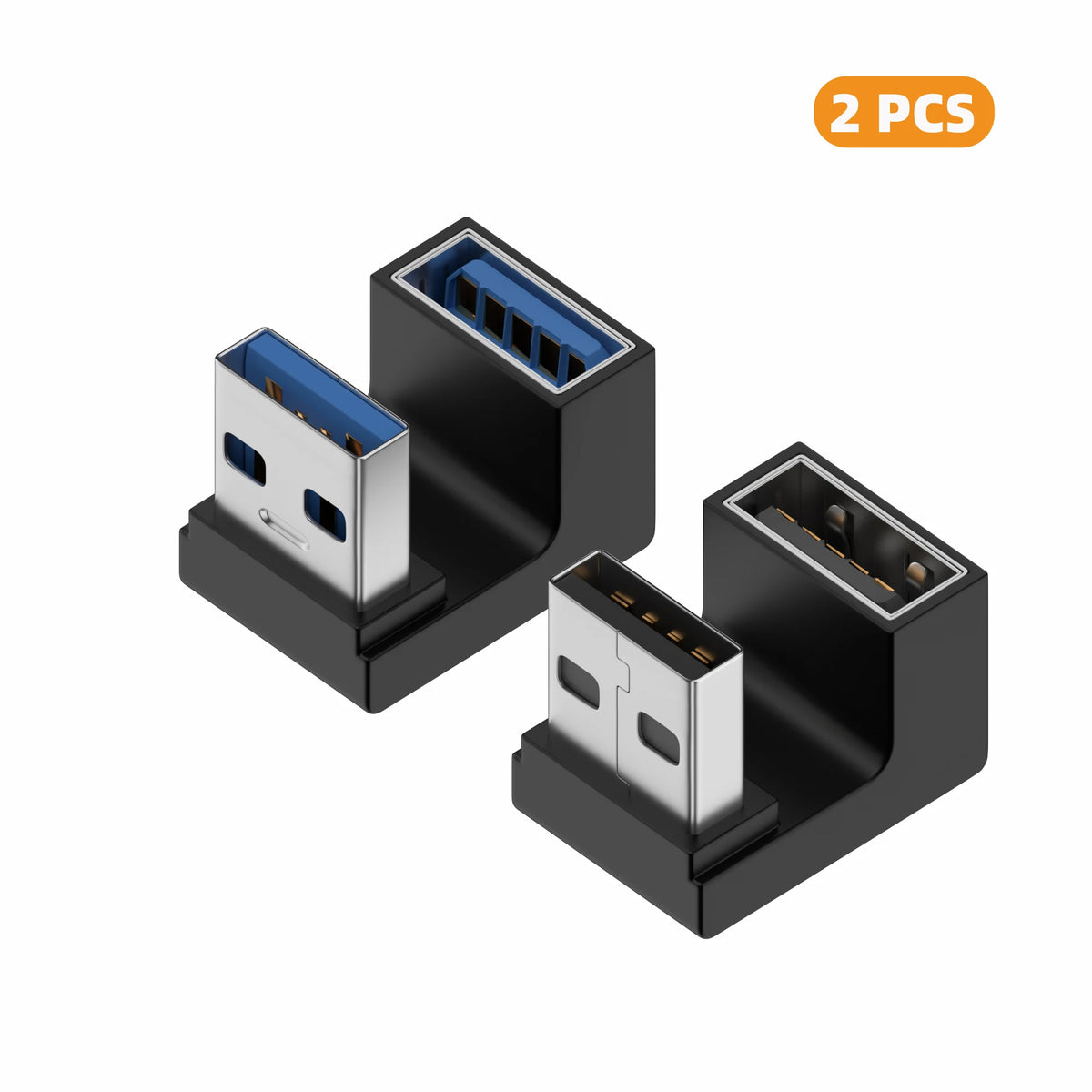 USB-A Female to Male Adapter 90°/180° Angled 10Gbps Converter