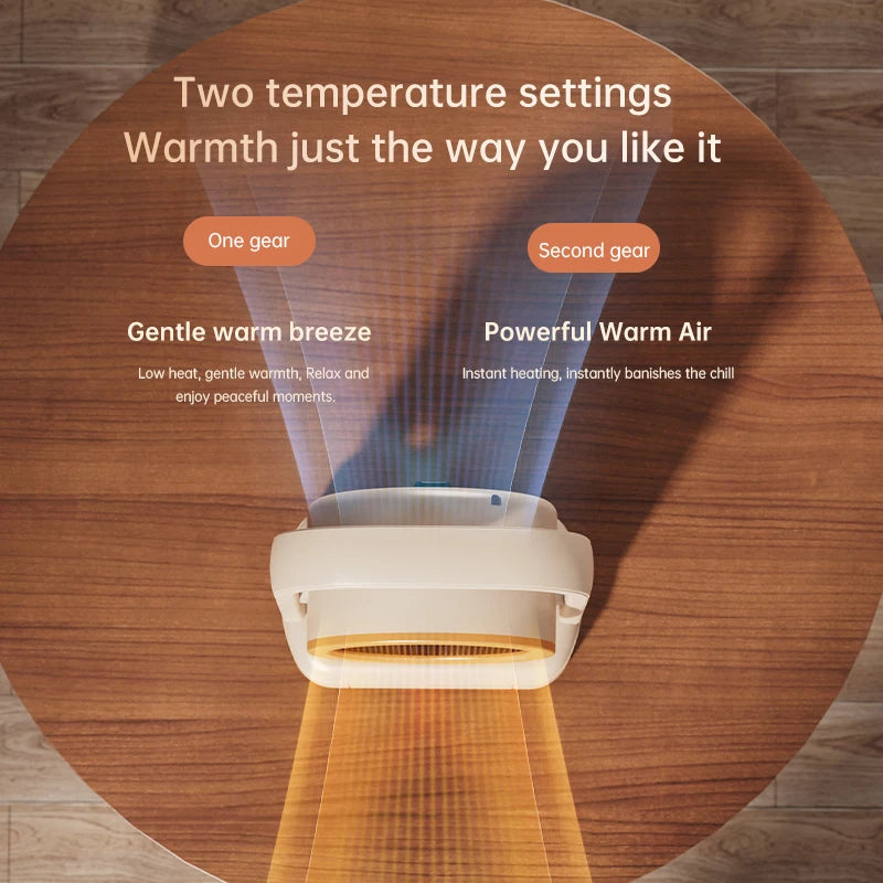 VIBE Portable Mini Desktop Fan Heater for Office & Home