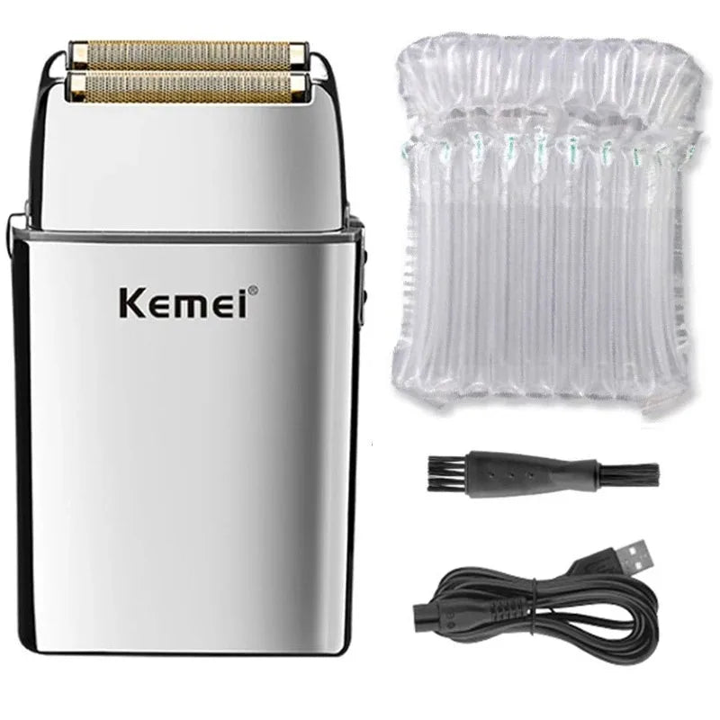 Kemei KM-TX5 Pro Metal Electric Shaver – Rechargeable Men's Razor
