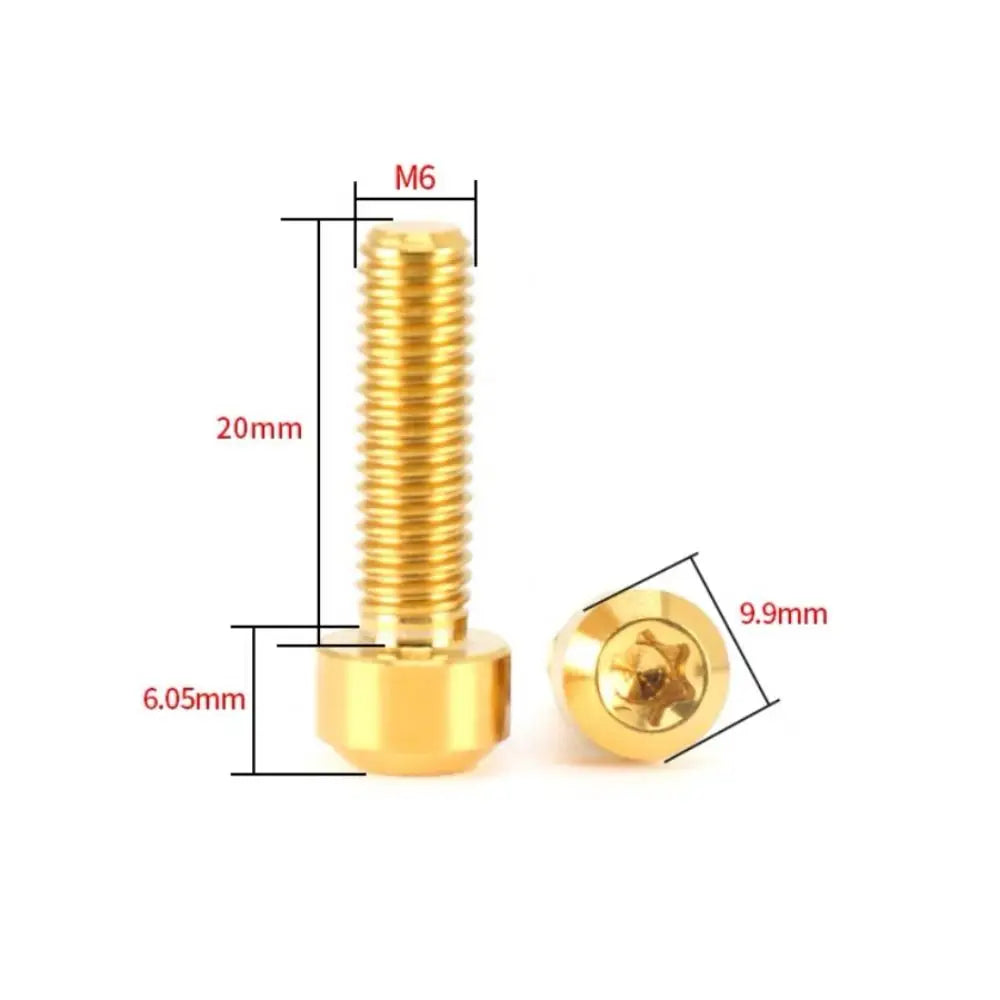 M6 Grade 5 Titanium Torx Cap Screw – Lightweight Bike Bolt