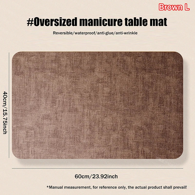 Nail Art Table Mat Foldable Leather Manicure Hand Rest Pad