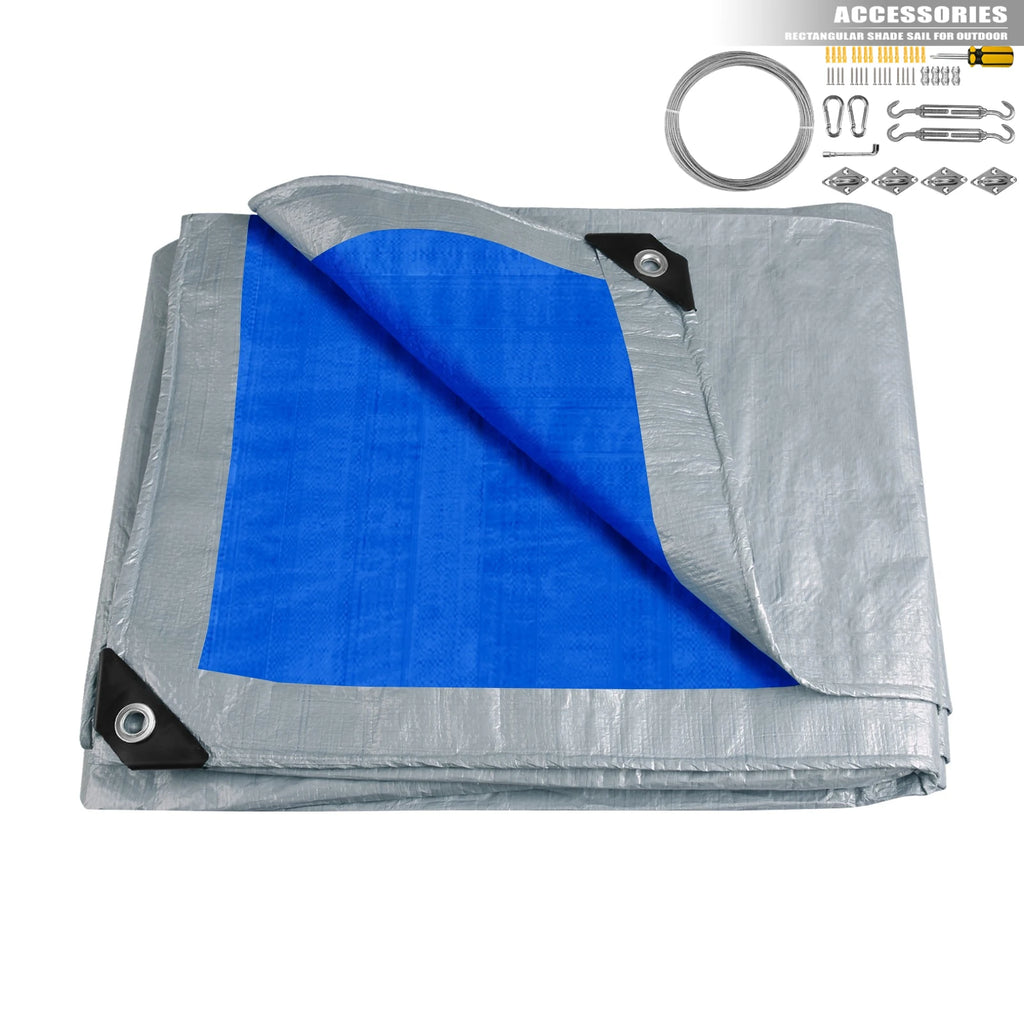 Heavy Duty PE Waterproof Tarp with Reinforced Grommets | Multi-Size