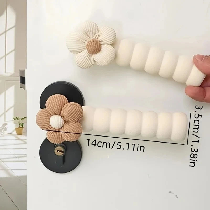Anti-Static Floral Door Handle Cover – Silent Anti-Collision