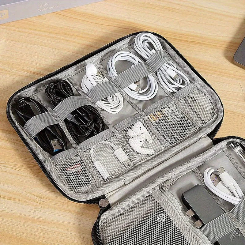 Travel Cable Organizer Bag – Electronics Accessories Case