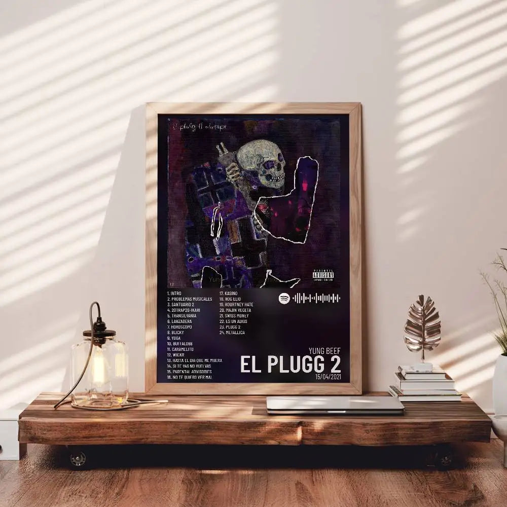 Yung Beef Art Poster Self-Adhesive Waterproof Wall Sticker