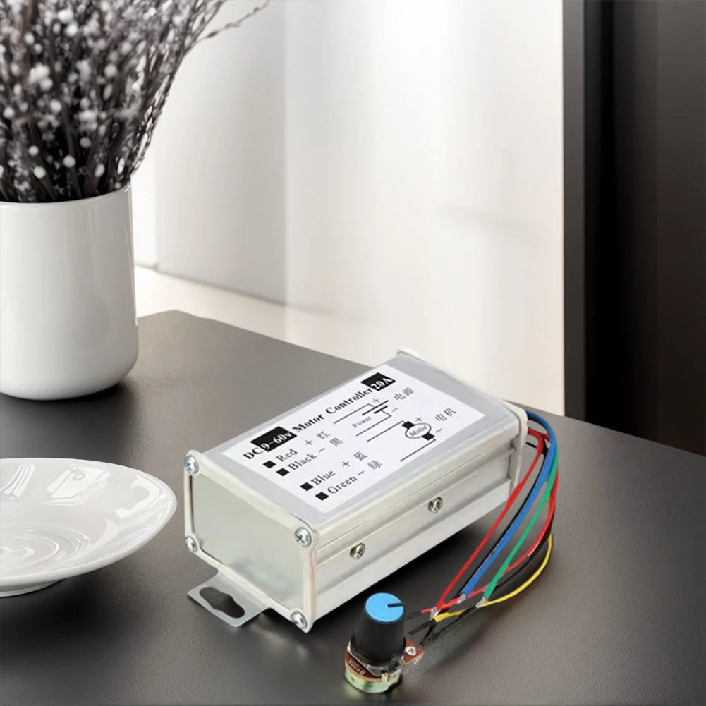 DC Motor Speed Controller PWM 9V–60V 20A Stepless Regulator