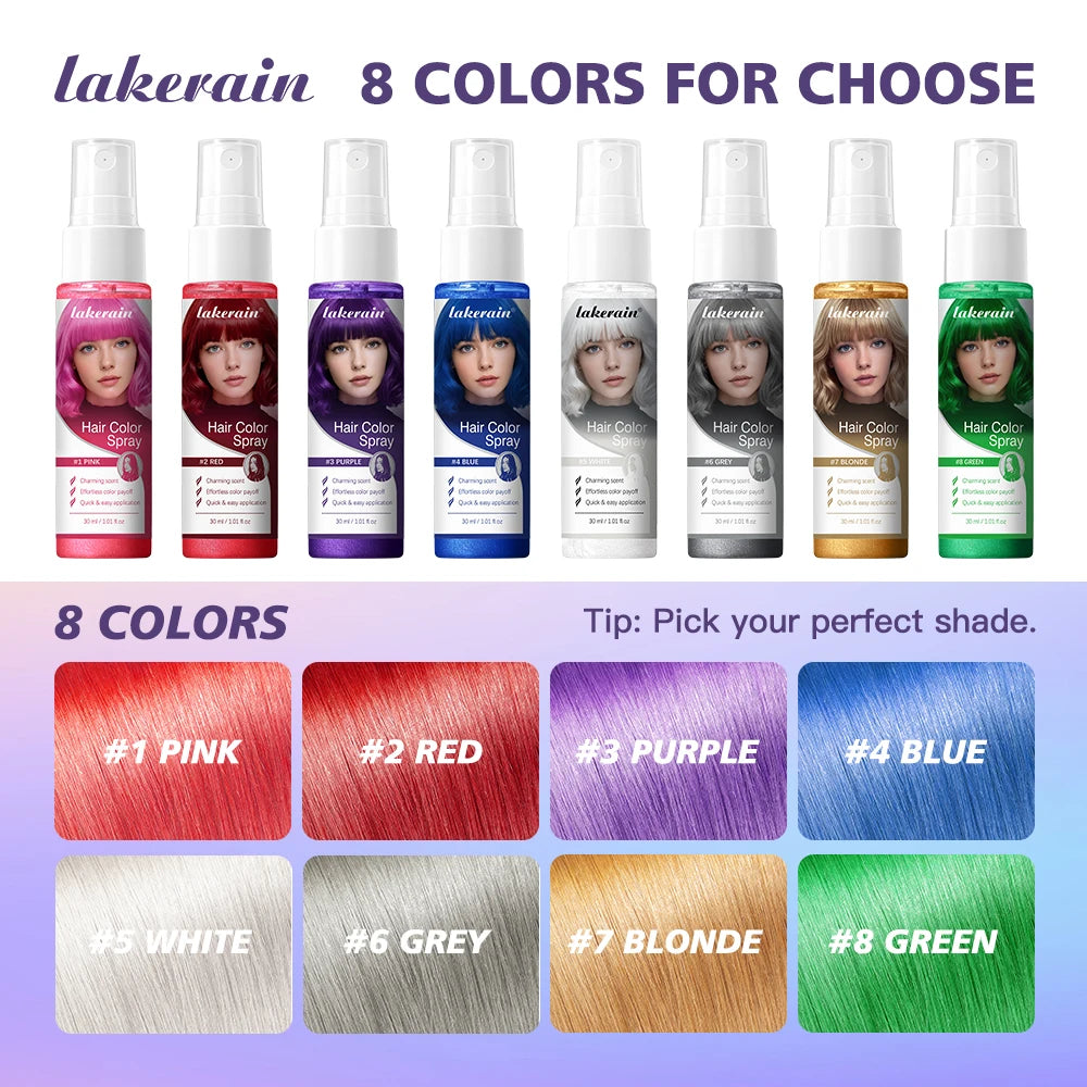 Washable Temporary Hair Color Spray – Instant DIY Hair Dye