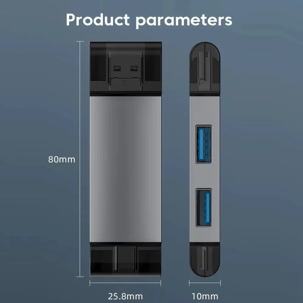 7-in-1 USB 3.0 Card Reader – Type-C, Micro USB, TF & SD