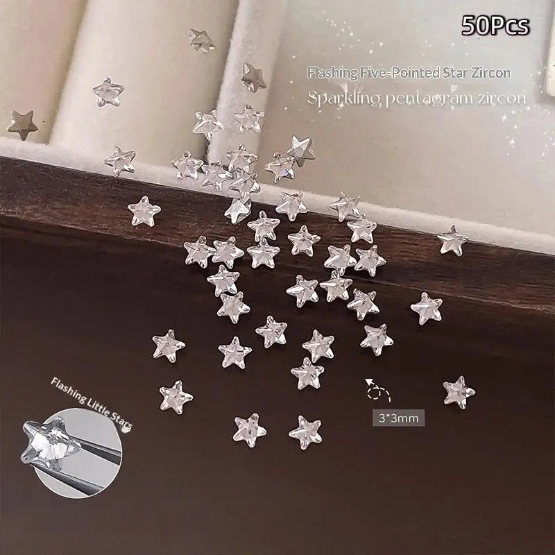 12-Grid Star Sequin 3D Nail Art Charms – DIY Manicure Set