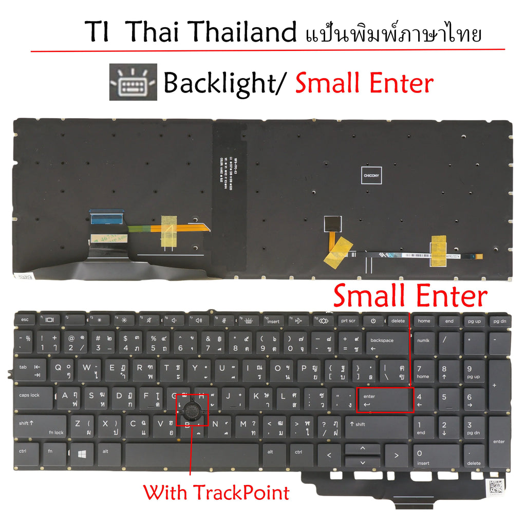 Backlit HP EliteBook 850 855 G7 G8 Keyboard – Multi-Language