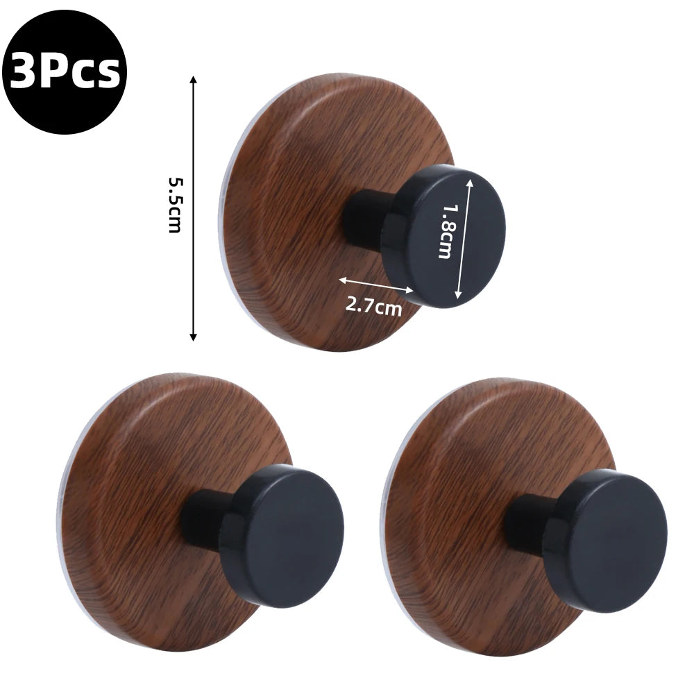 Wood Grain Suction Cup Wall Hook – No-Drill Towel Hanger