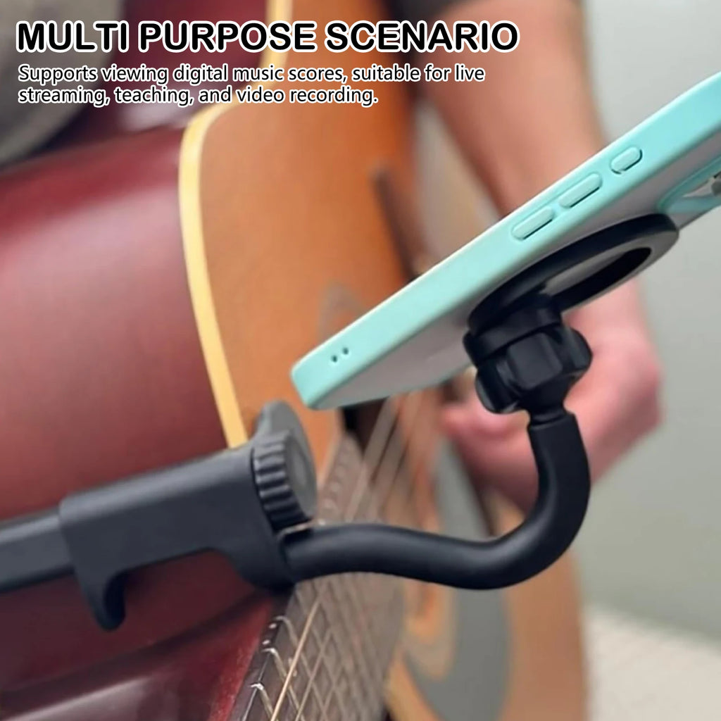 Magnetic Guitar & Ukulele Phone Holder | Adjustable Mount