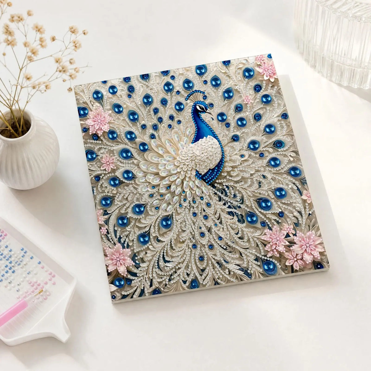 5D Diamond Painting Peacock Kit – Self-Adhesive Wall Art 30×30cm