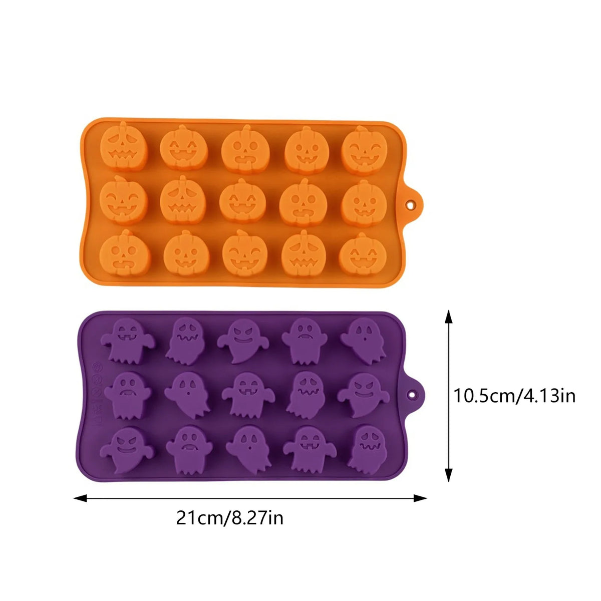 3D Halloween Silicone Mold – Pumpkin Ghost Chocolate Candy Tray