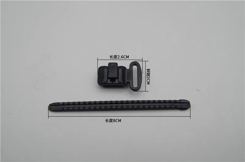 YKK Skirt Adjustment Buckle Telescopic Belt Chain – White & Black