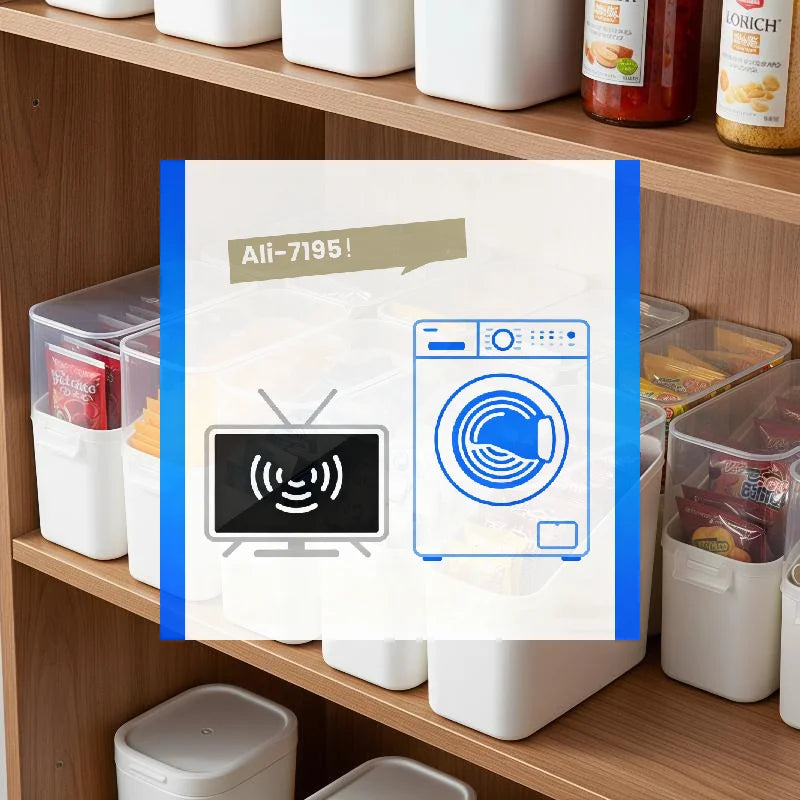 Tilted Lid Clear Stackable Storage Container – Kitchen Organizer