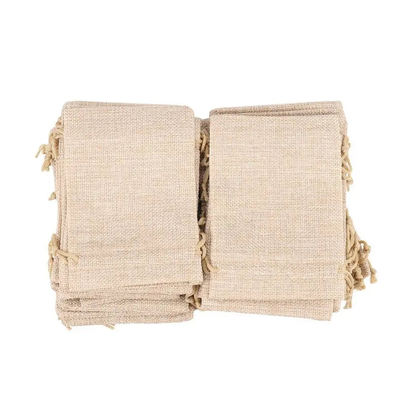 160-Pack Burlap Drawstring Gift Bags 13x10cm – Jewelry Pouches