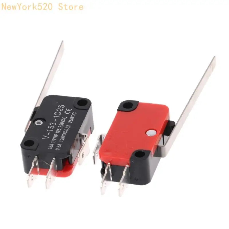 10-Pack V-153-1C25 SPDT Micro Limit Switches – Hinge Lever