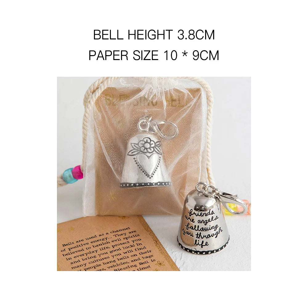 Vintage Rustic Blessing Bell – Silver Angel Bell Ornament