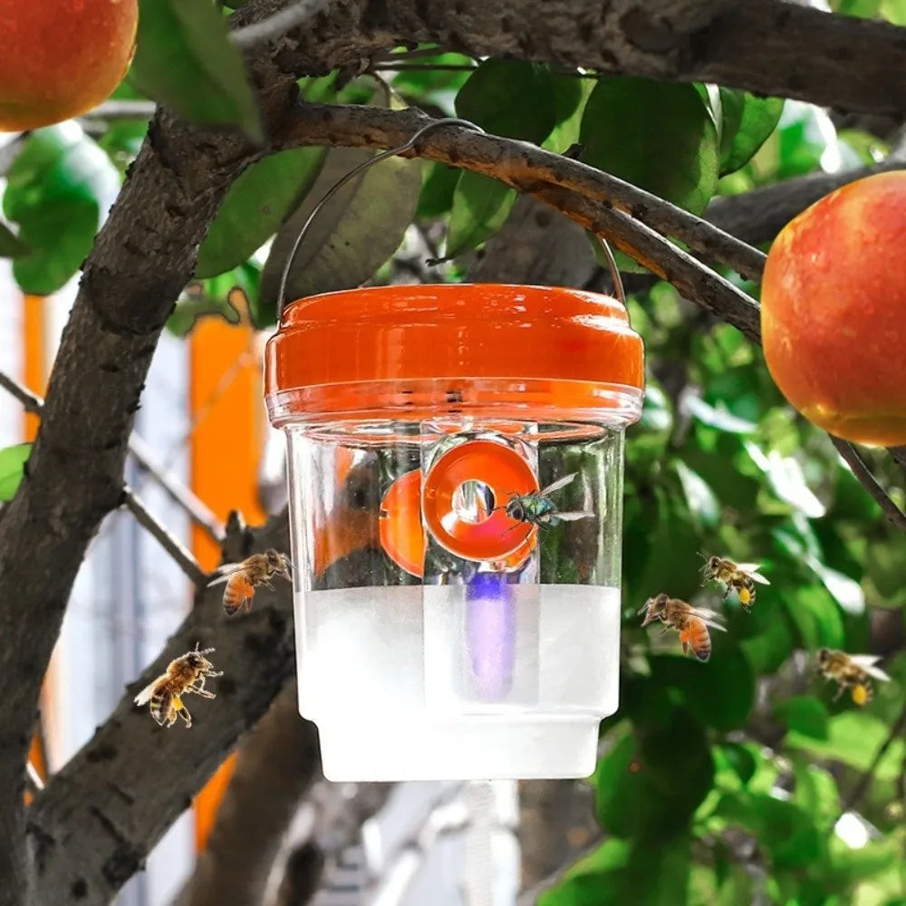 Solar Powered Wasp Trap Box – Reusable Hanging Insect Catcher