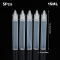 5-Pack Refillable Dropper Bottles 10–50ml Pen Shape Precision Tip