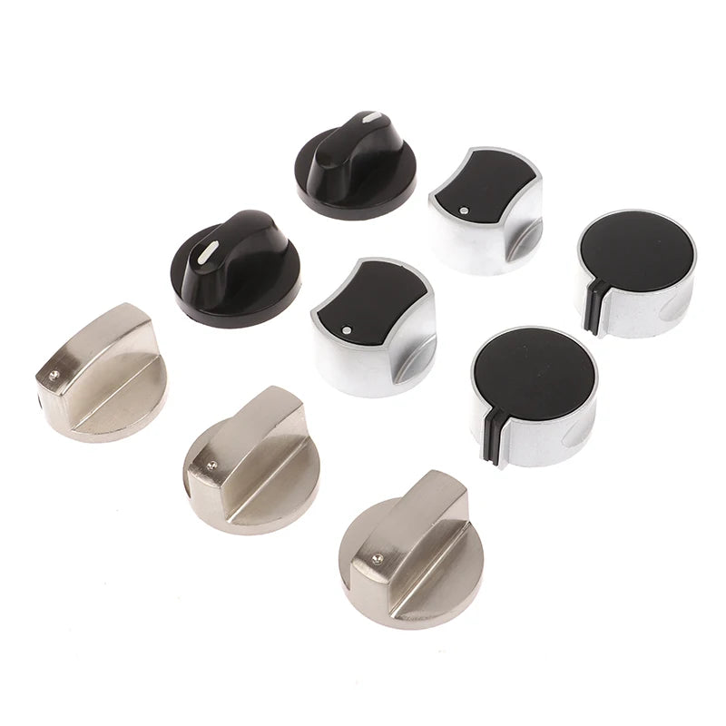 2PCS Universal Silver Gas Stove Knobs Oven Cooker Control Switch