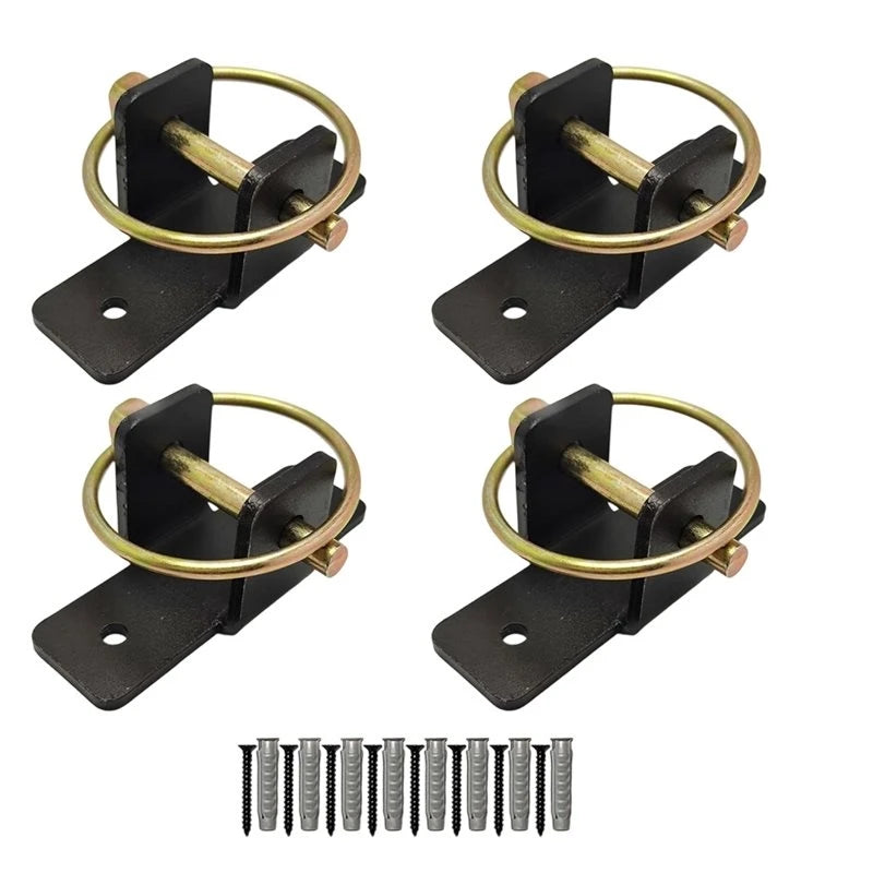 Quick-Release Wall-Mount Bucket Hooks Heavy-Duty Steel 4-Pack