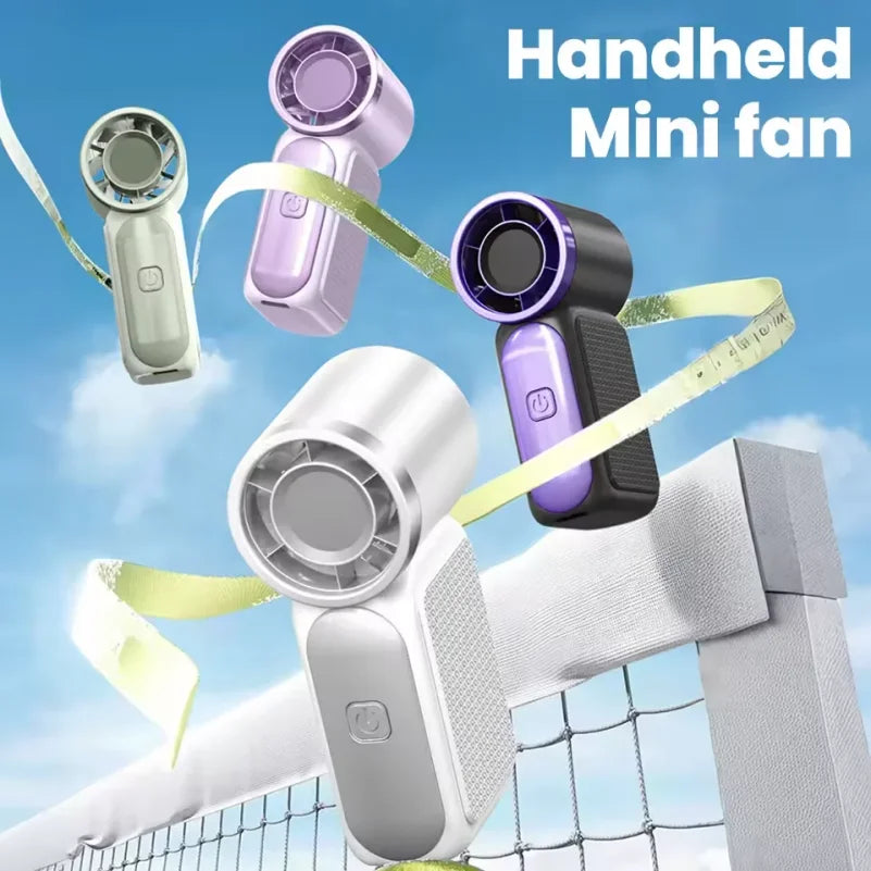 VIBE USB Rechargeable Mini Handheld Fan – Digital Display & Light