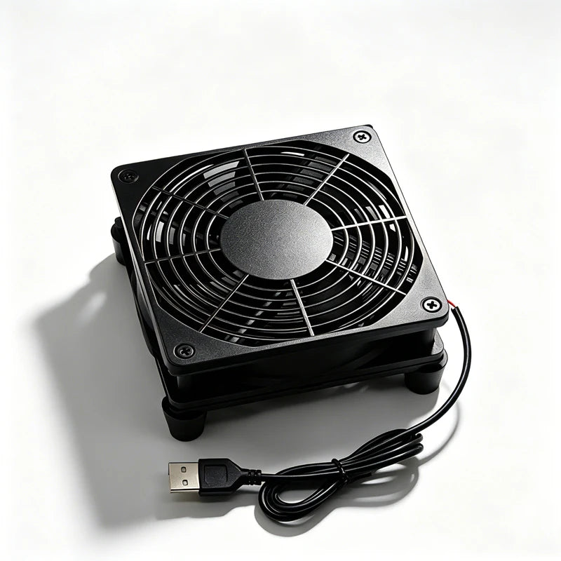 12cm USB Cooling Fan for Router, TV Box & Mini Desktop