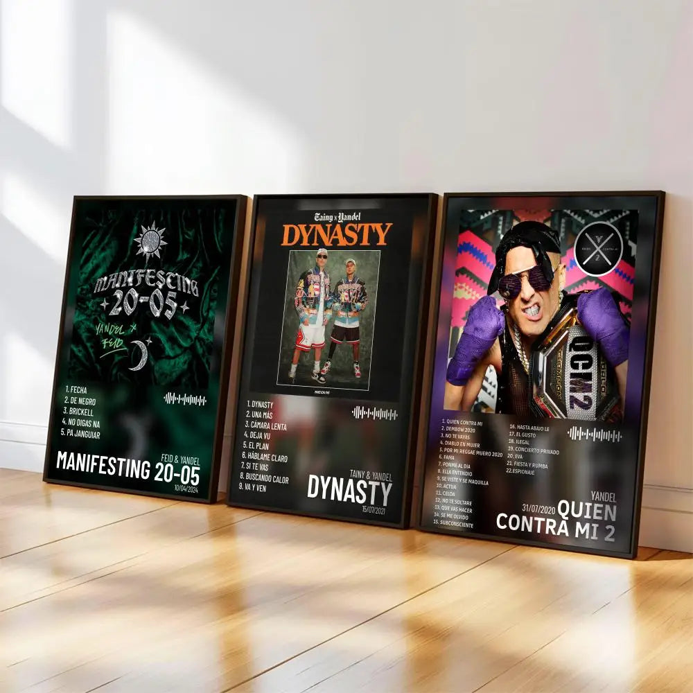 Yandels Music Rap Poster Waterproof Wall Art Sticker Home Decor