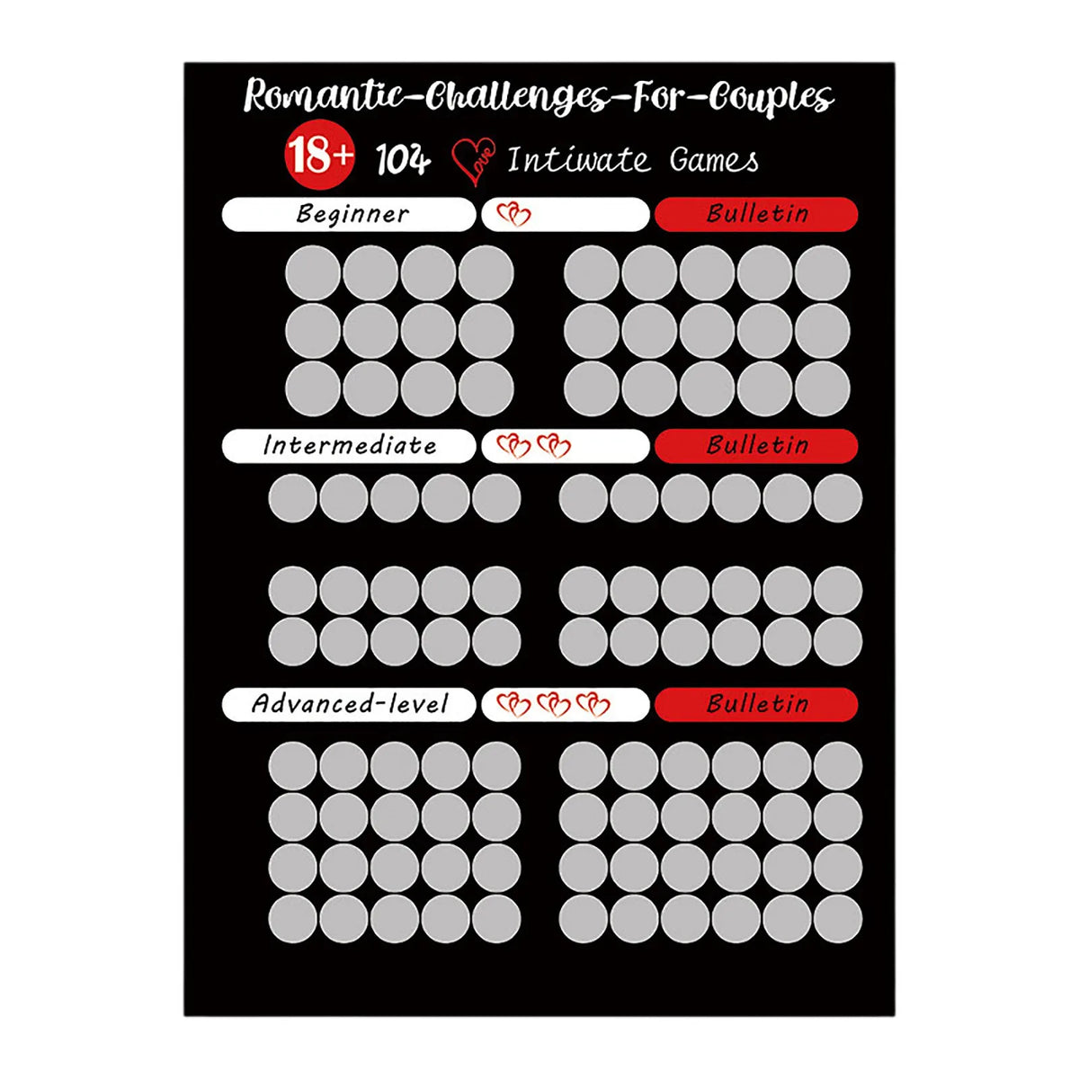 100 Dates Scratch Off Bucket List Poster – Couple Date Night Gift