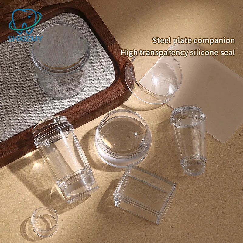Silicone Nail Art Stamper & Scraper – French Manicure Kit