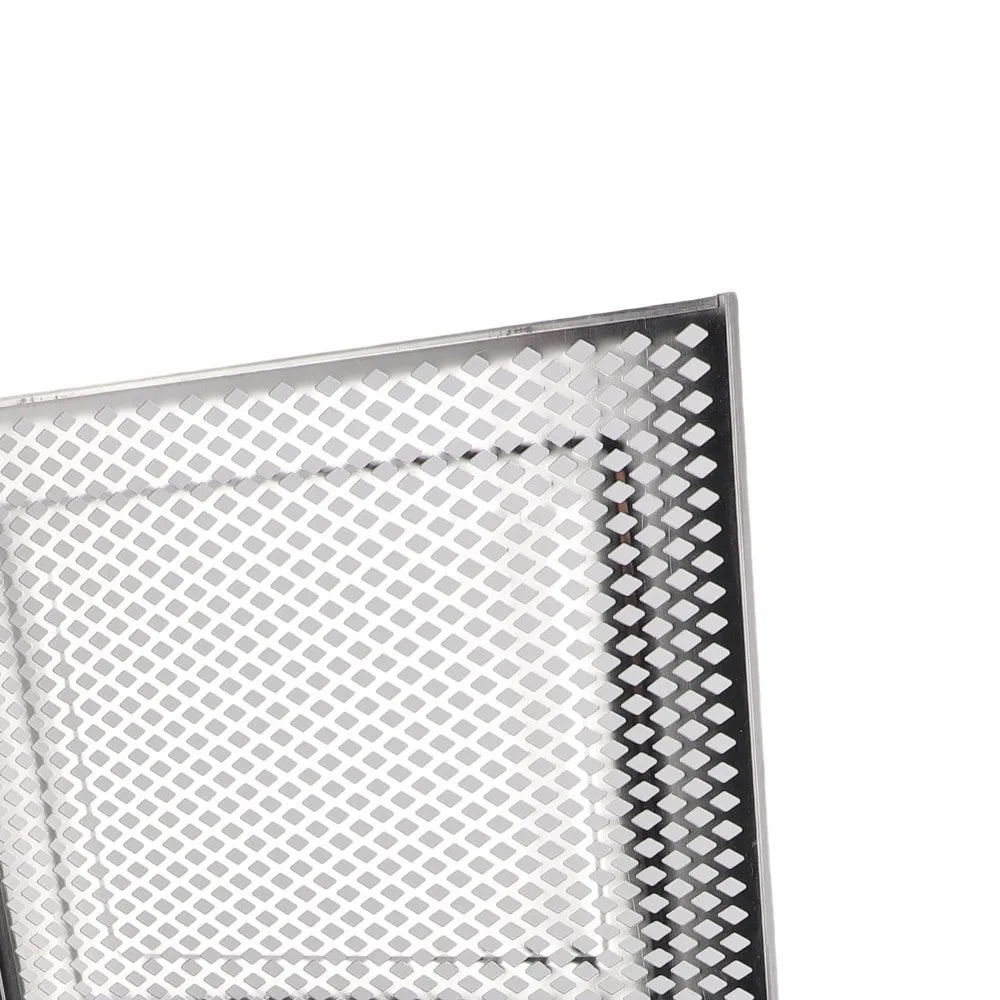 Stainless Steel BBQ Grill Basket with Dividers & Wood Handles
