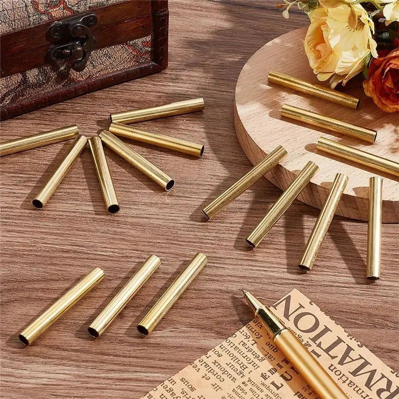 35Pcs Slimline Pen Tubes 7mm OD Seamless Brass DIY Pen Making