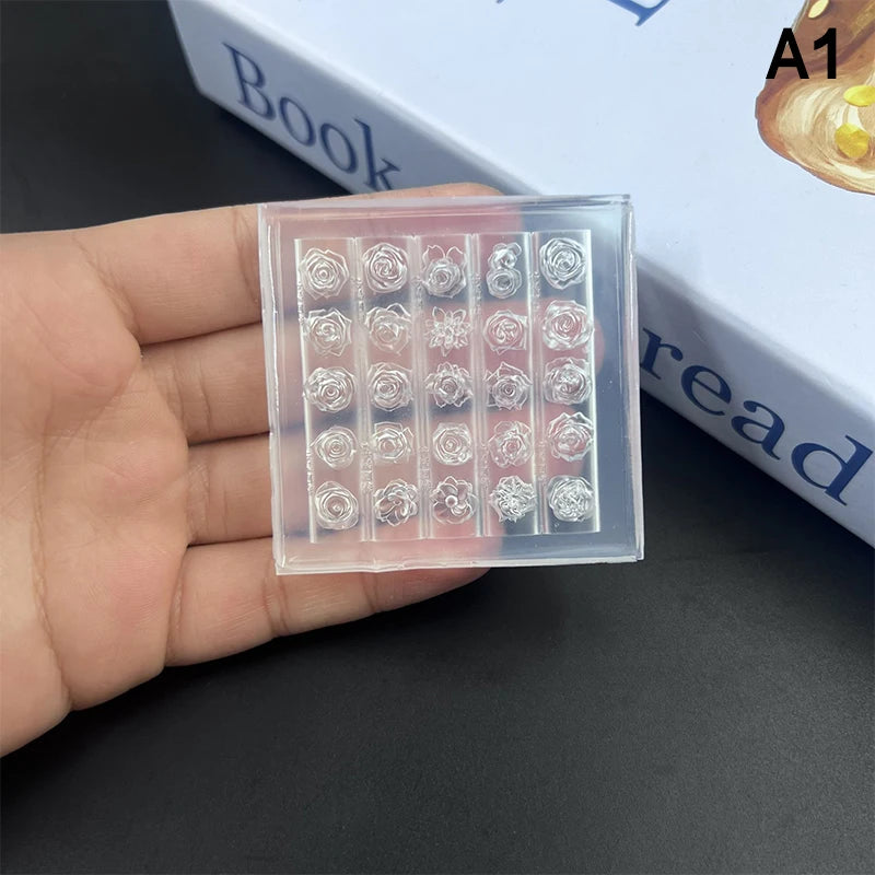 3D Magnolia Silicone Nail Art Mold – DIY Floral Carving Template