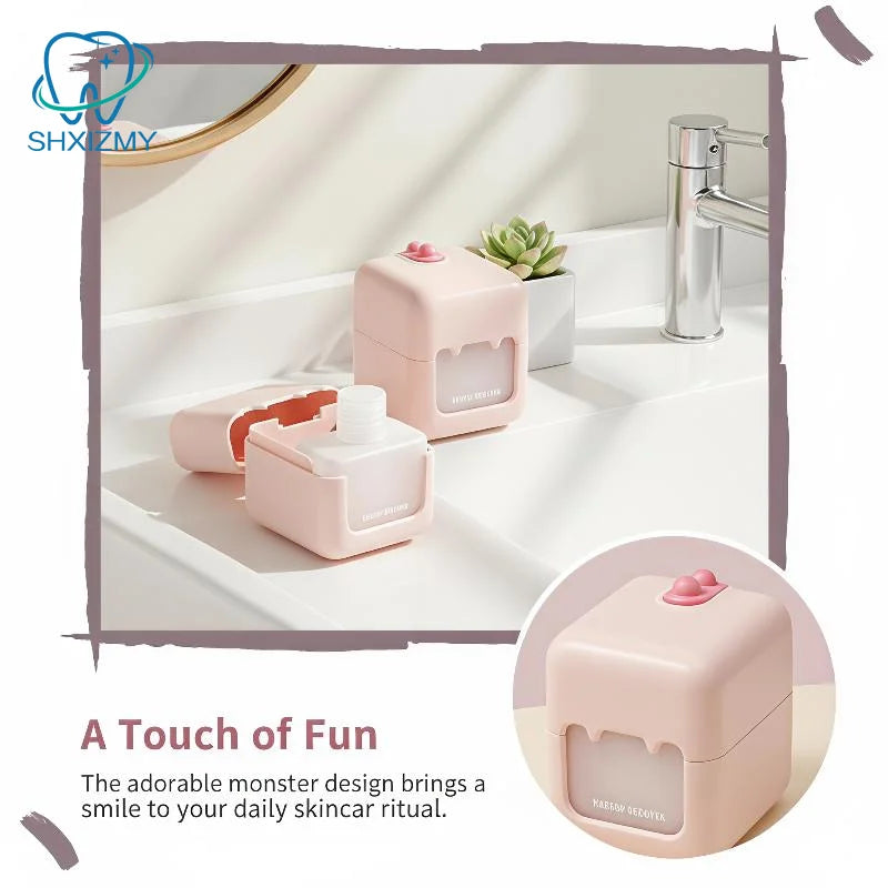 Travel Makeup Remover Case – Leak-Proof Cotton Pad Storage Box