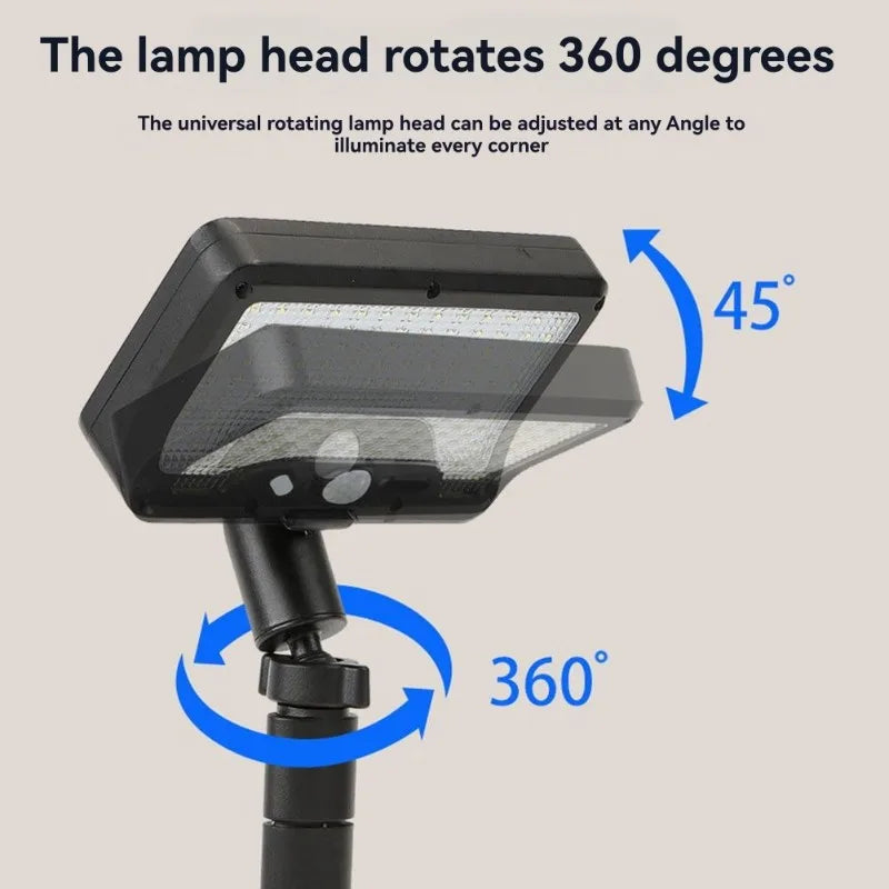 Solar Clip-On Motion Sensor LED Light – IP65, 92 LEDs, Outdoor