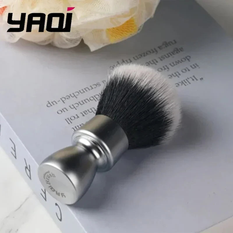 YAQI Men's Shaving Brush – Aluminum Handle Synthetic Tuxedo Knot