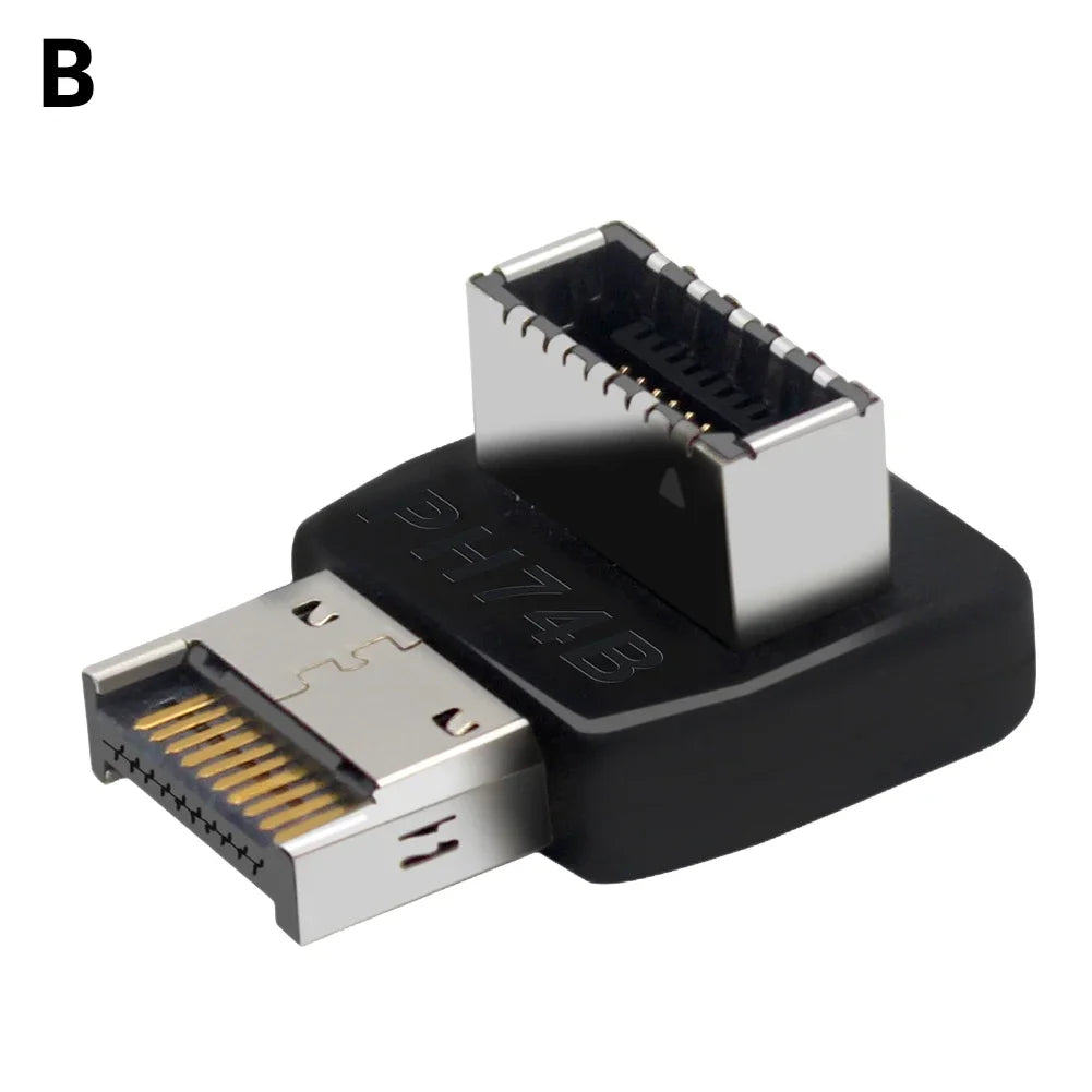 USB 3.1 Type E 90-Degree Converter – Front Panel USB-C Adapter