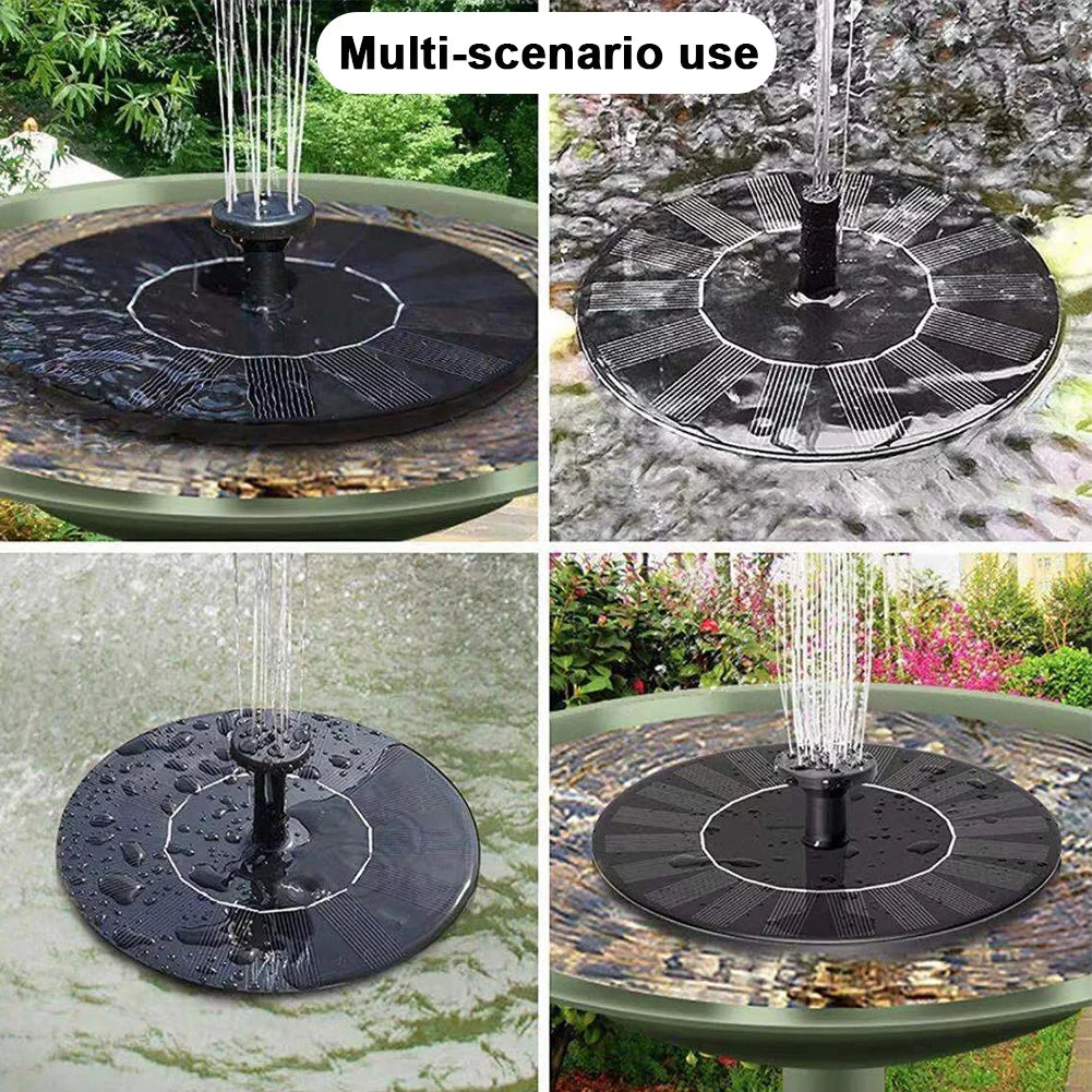 1W Solar Floating Fountain Pump – 6 Nozzles, Garden Pond