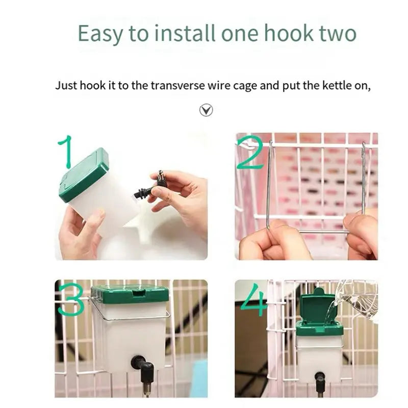 4-Pack Automatic Pet Water Bottle Dispenser for Small Animals