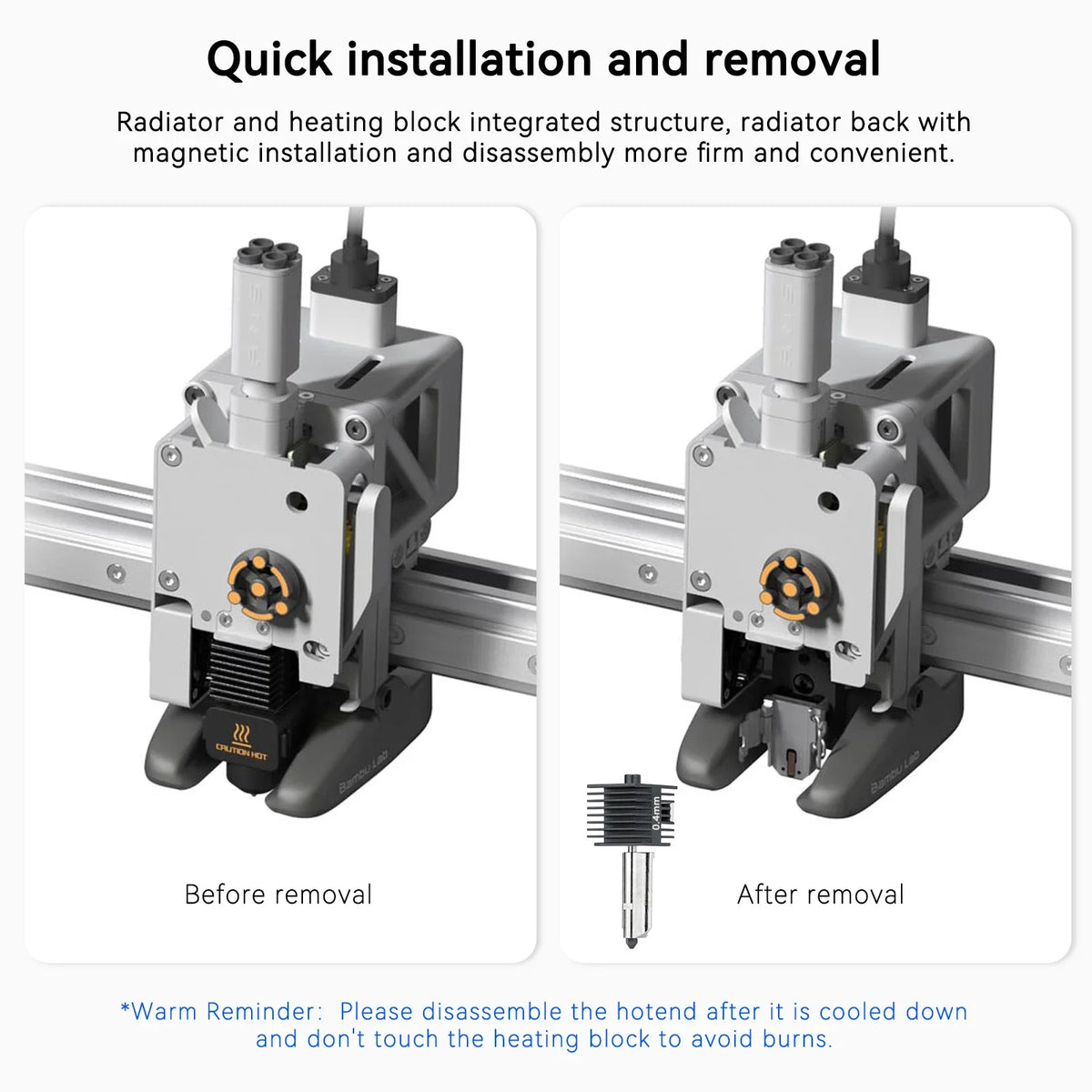 Bambu Lab A1 Mini Hotend Kit – Hardened Nozzles 0.2–0.8mm