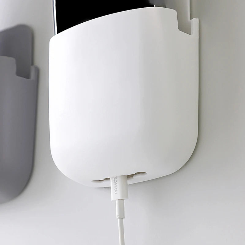 Wall Mount Remote Control & Phone Charging Storage Box
