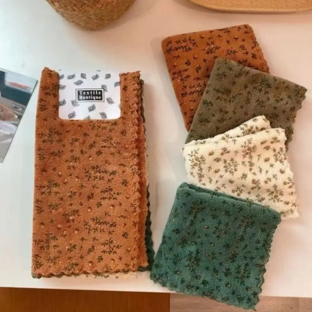 4-Pack Quick-Dry Microfiber Flower Dish Towels – Kitchen & Bath
